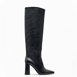 Zara leather tall boots